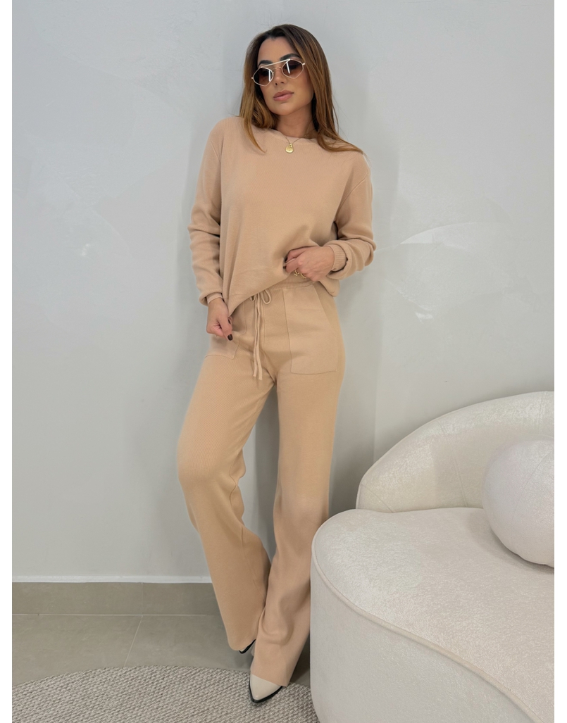 Conjunto Tricot Santorini Rosa Chá