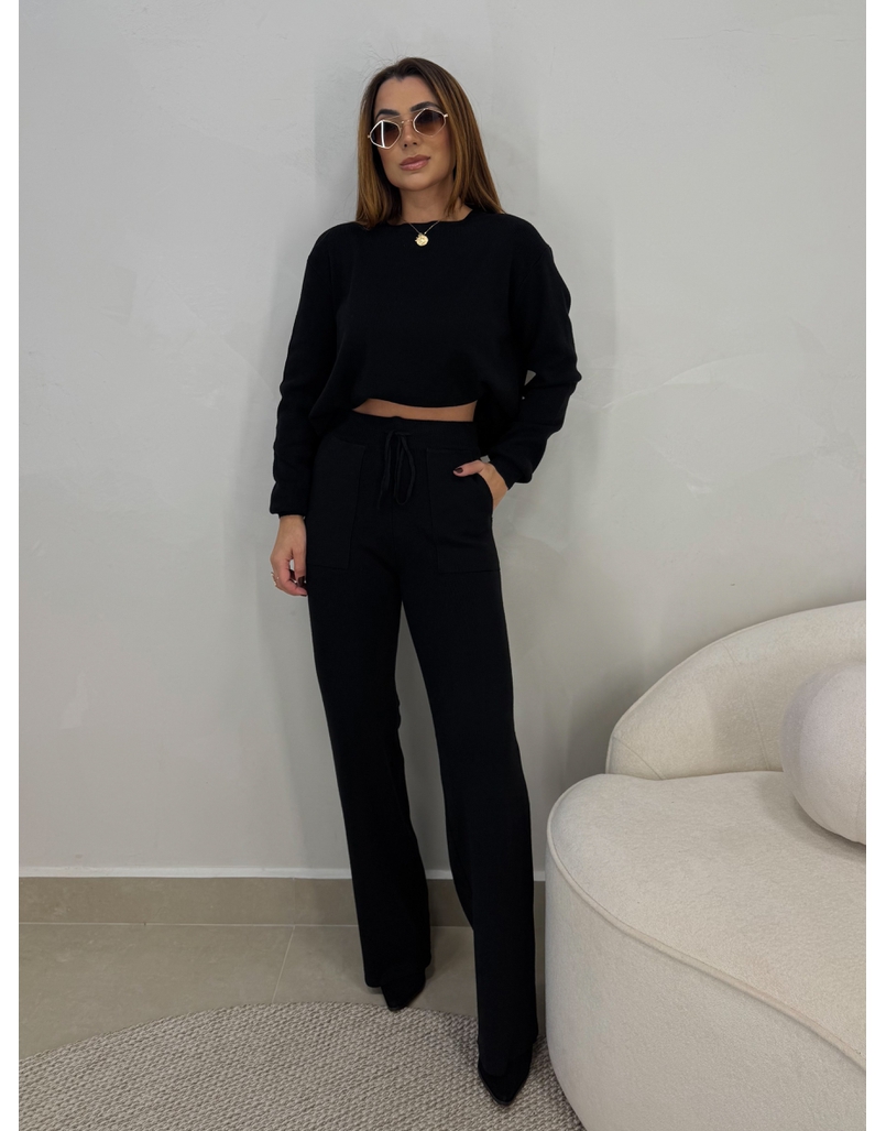 Conjunto Tricot Santorini Preto 