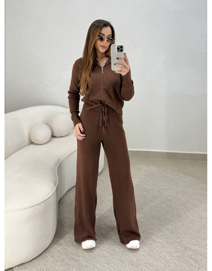 Conjunto Tricot Isabel Café 