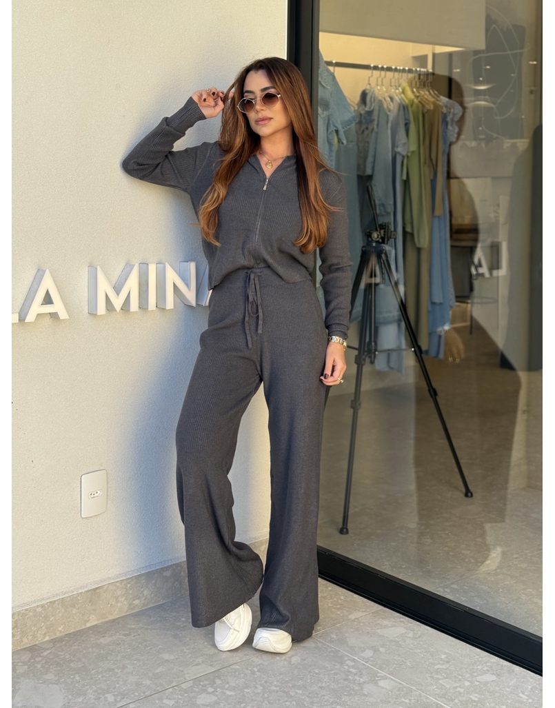 Conjunto Tricot Isabel Chumbo