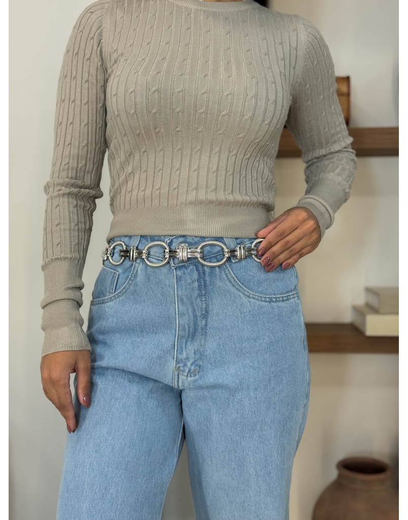 Cinto Metal Lu Prata