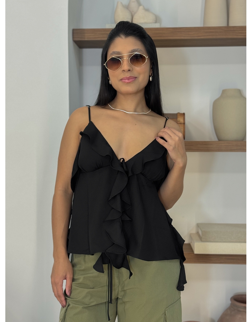 Blusa Babado Otavia Preta