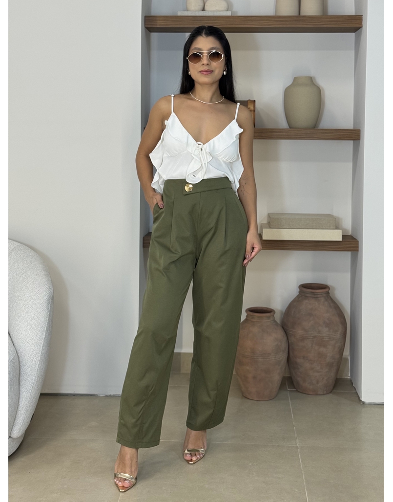 Calça Botão Filipinas Militar