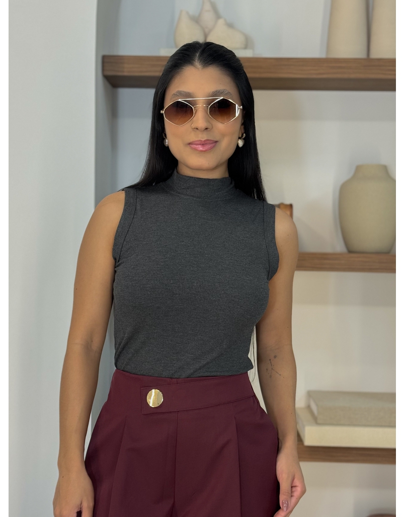 Regata Canelada Nara Chumbo