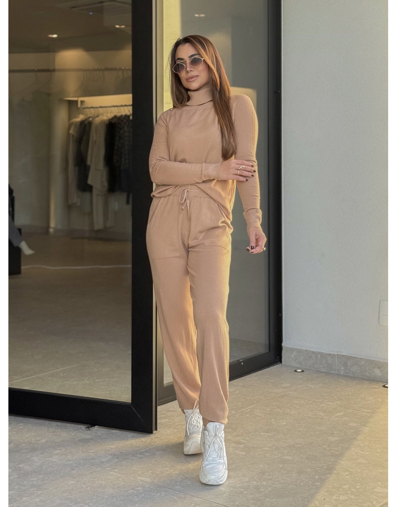 Conjunto Tricot Antonella Mocha Mousse