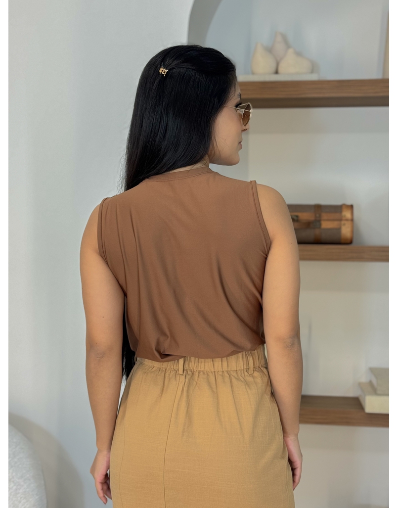 Blusa Gola Degage Café