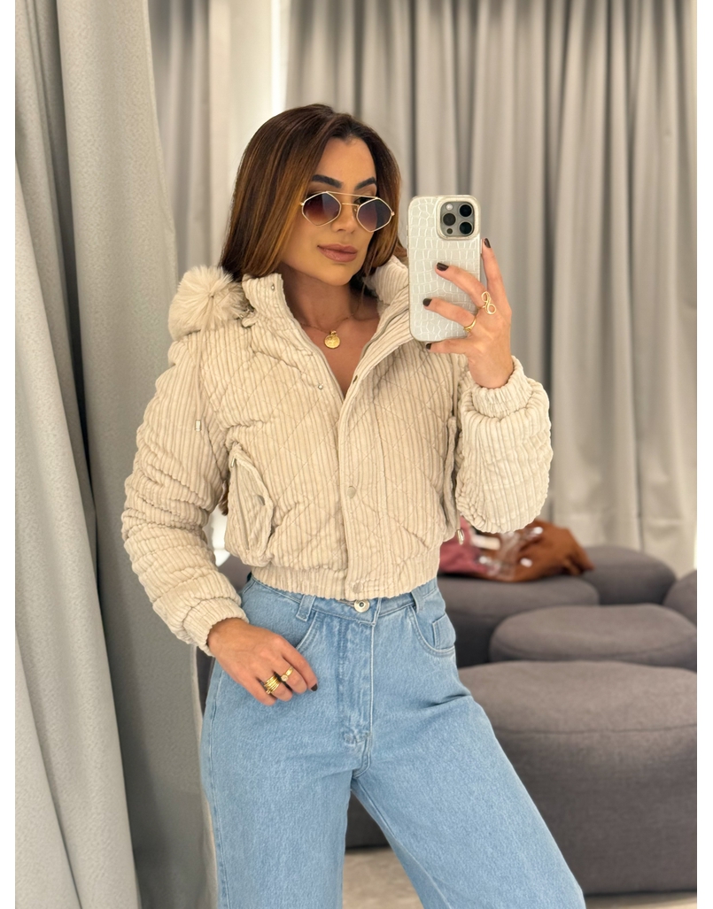 Casaco Pelo Fiorella Areia