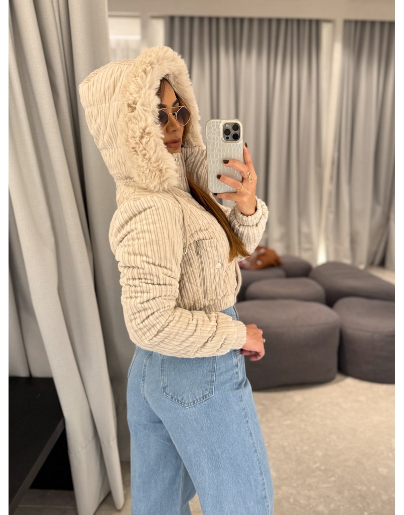 Casaco Pelo Fiorella Areia