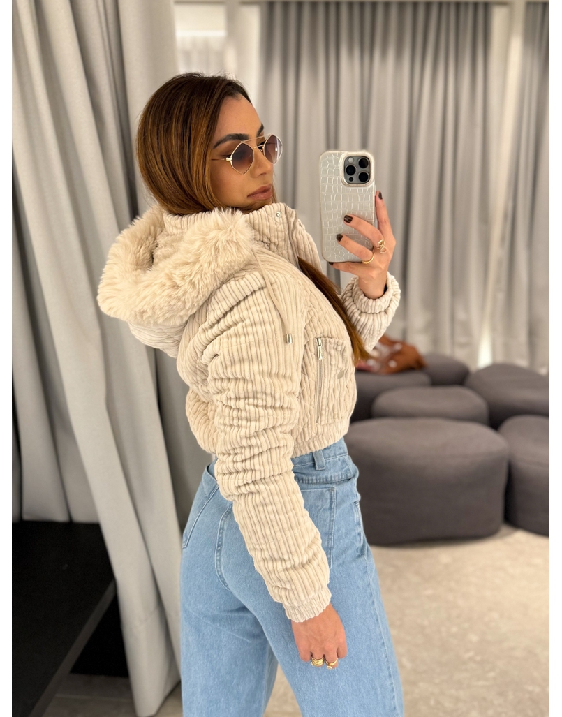 Casaco Pelo Fiorella Areia