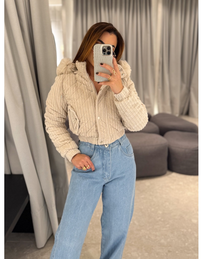 Casaco Pelo Fiorella Areia