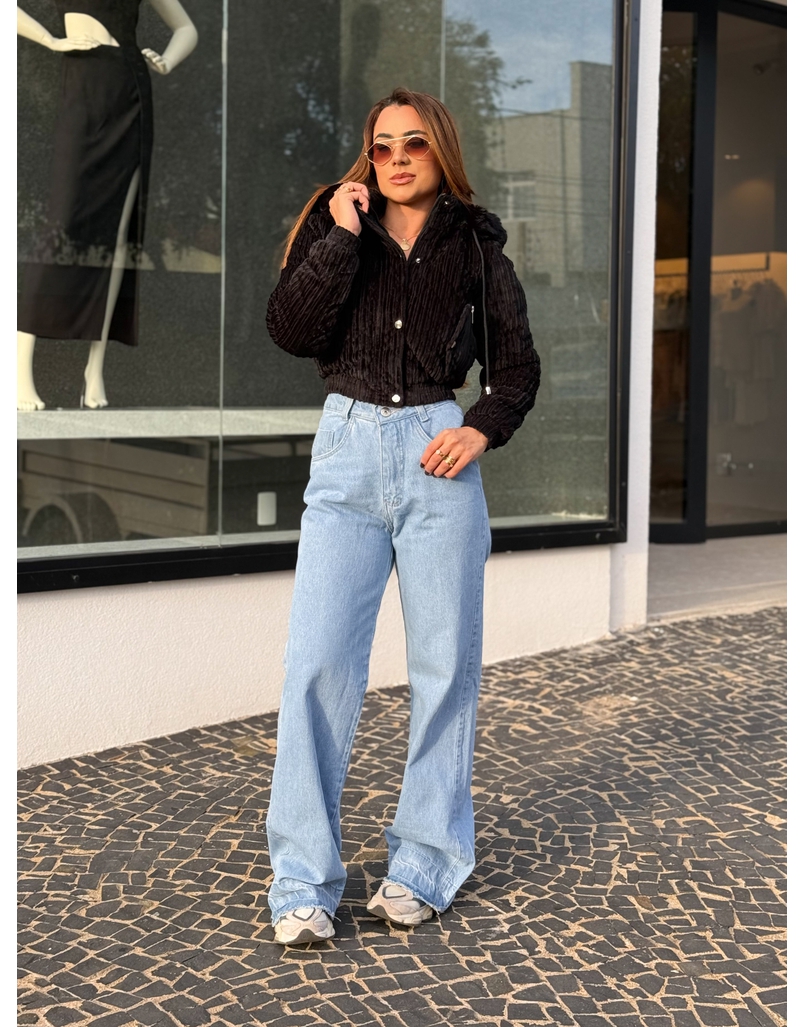 Casaco Pelo Fiorella Preto