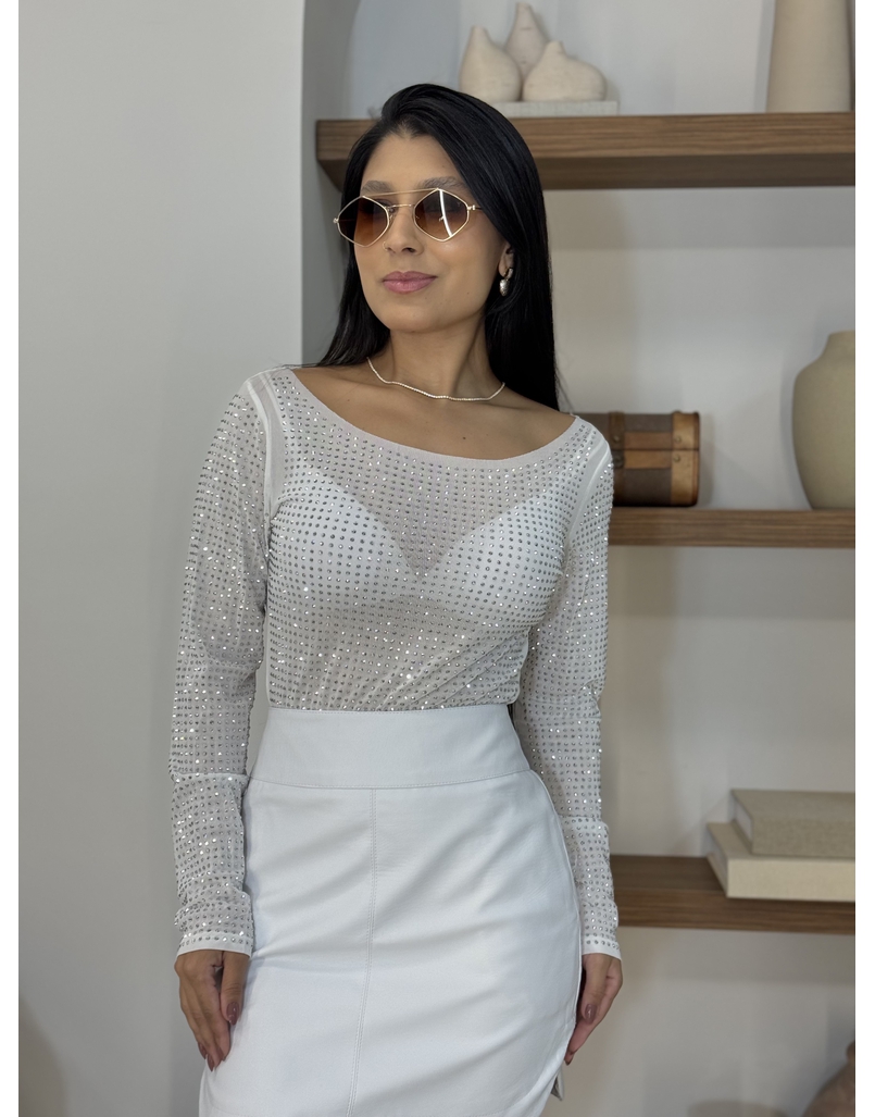 Body Strass Branco