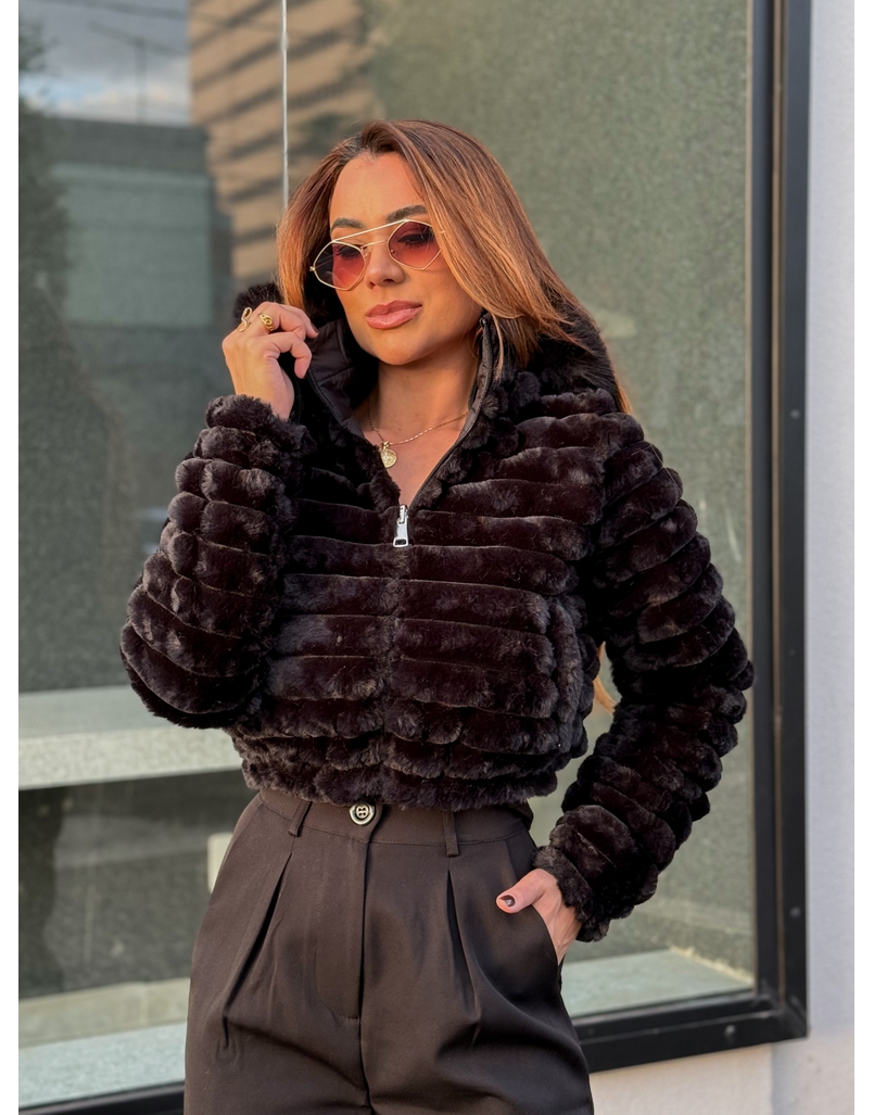 Casaco Dupla Face Dominique Preto