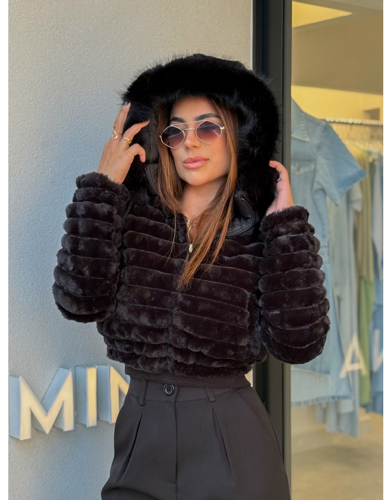 Casaco Dupla Face Dominique Preto