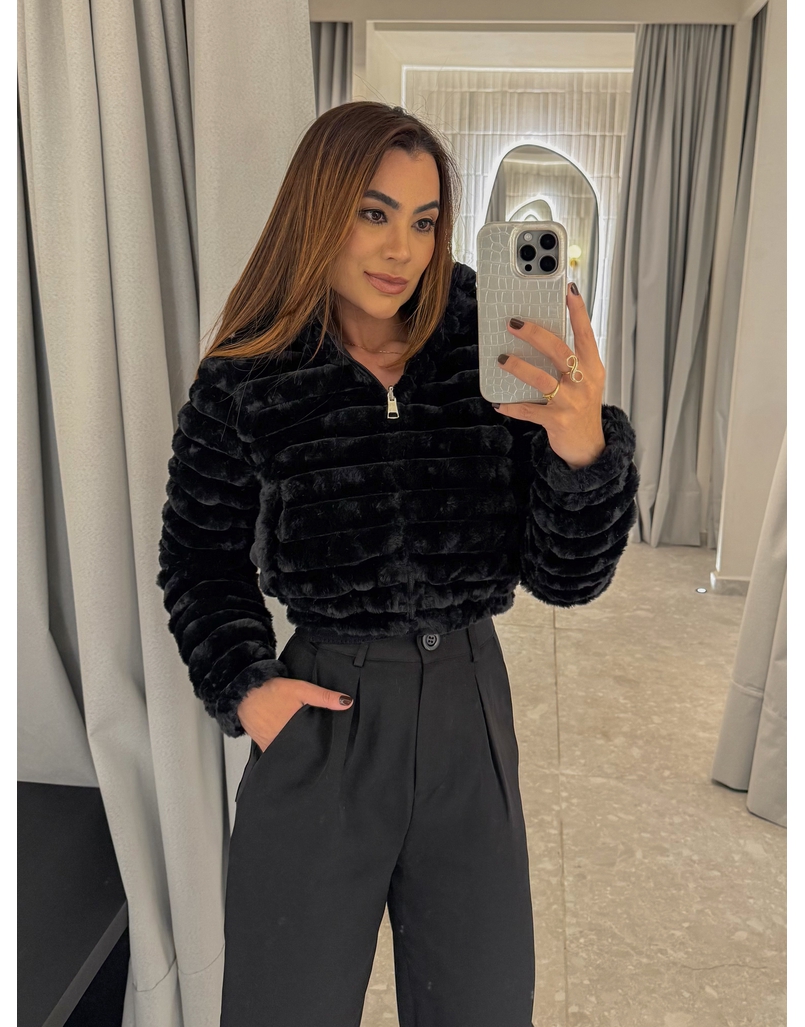 Casaco Dupla Face Dominique Preto