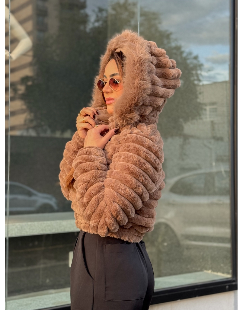 Casaco Dupla Face Dominique Marrom