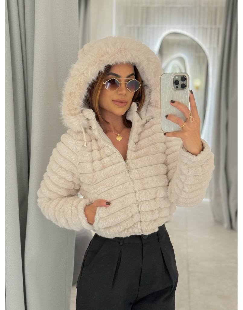 Casaco Dupla Face Dominique Areia 