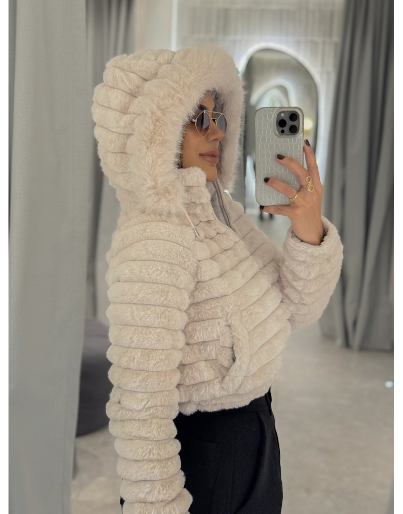 Casaco Dupla Face Dominique Areia 