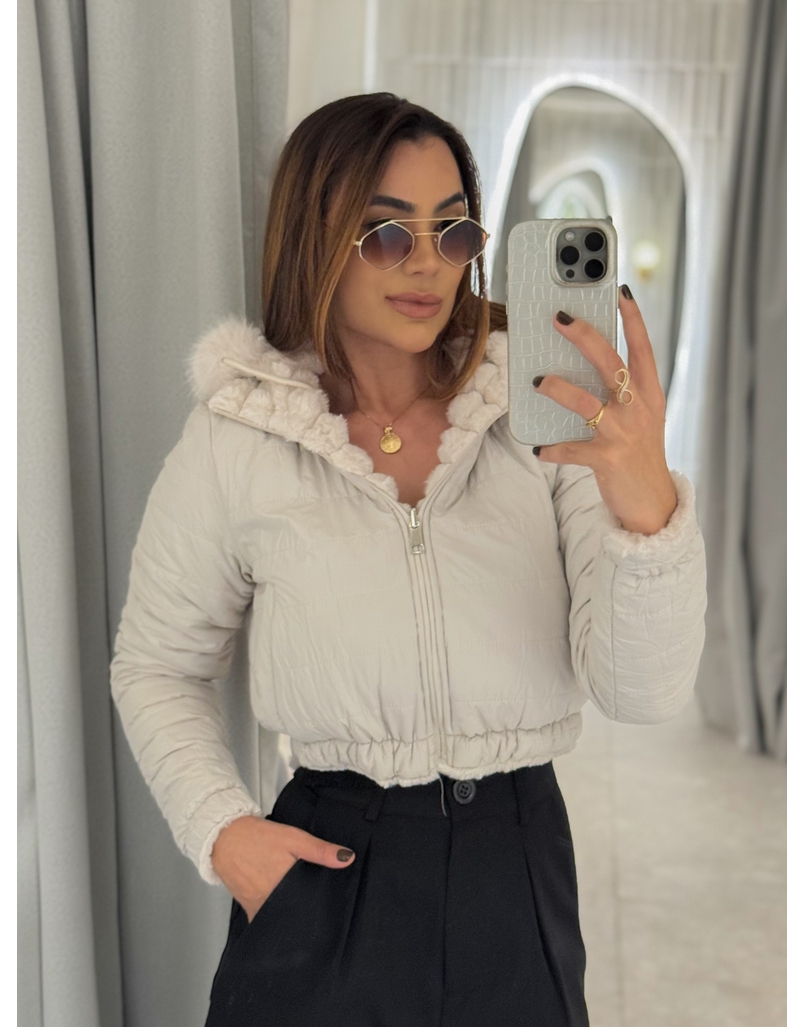 Casaco Dupla Face Dominique Areia 