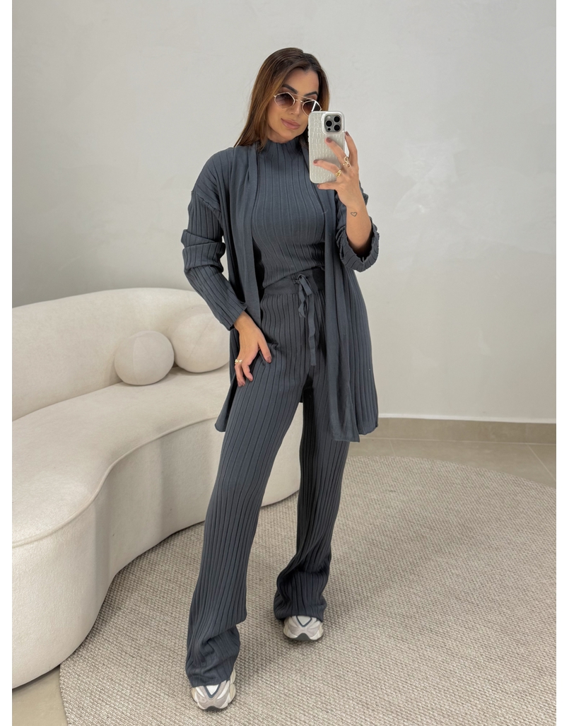 Conjunto 3 peças Gisele Chumbo