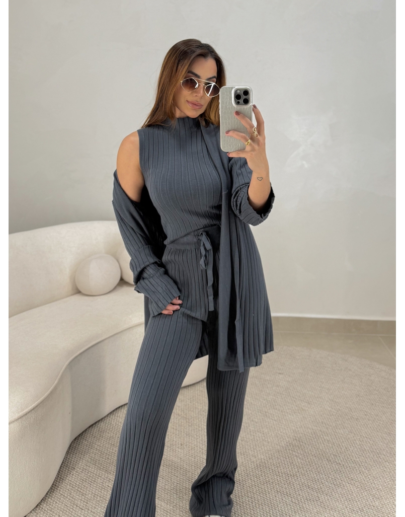 Conjunto 3 peças Gisele Chumbo