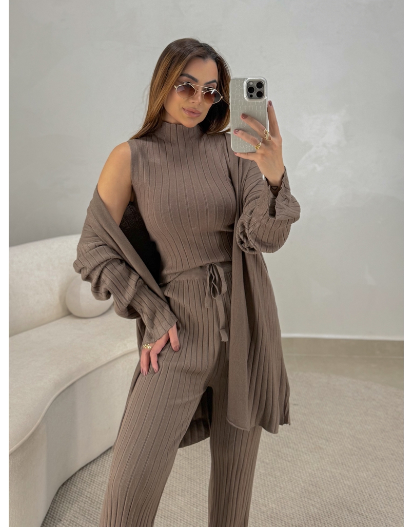 Conjunto 3 peças Gisele Marrom