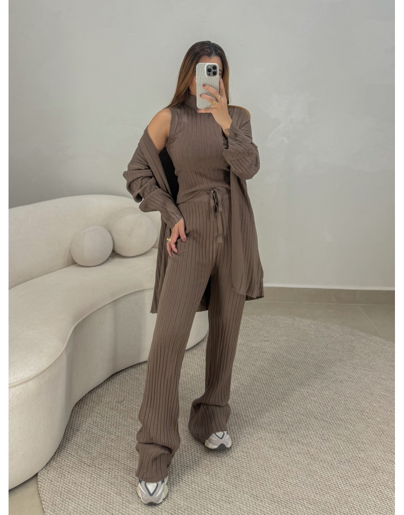 Conjunto 3 peças Gisele Marrom