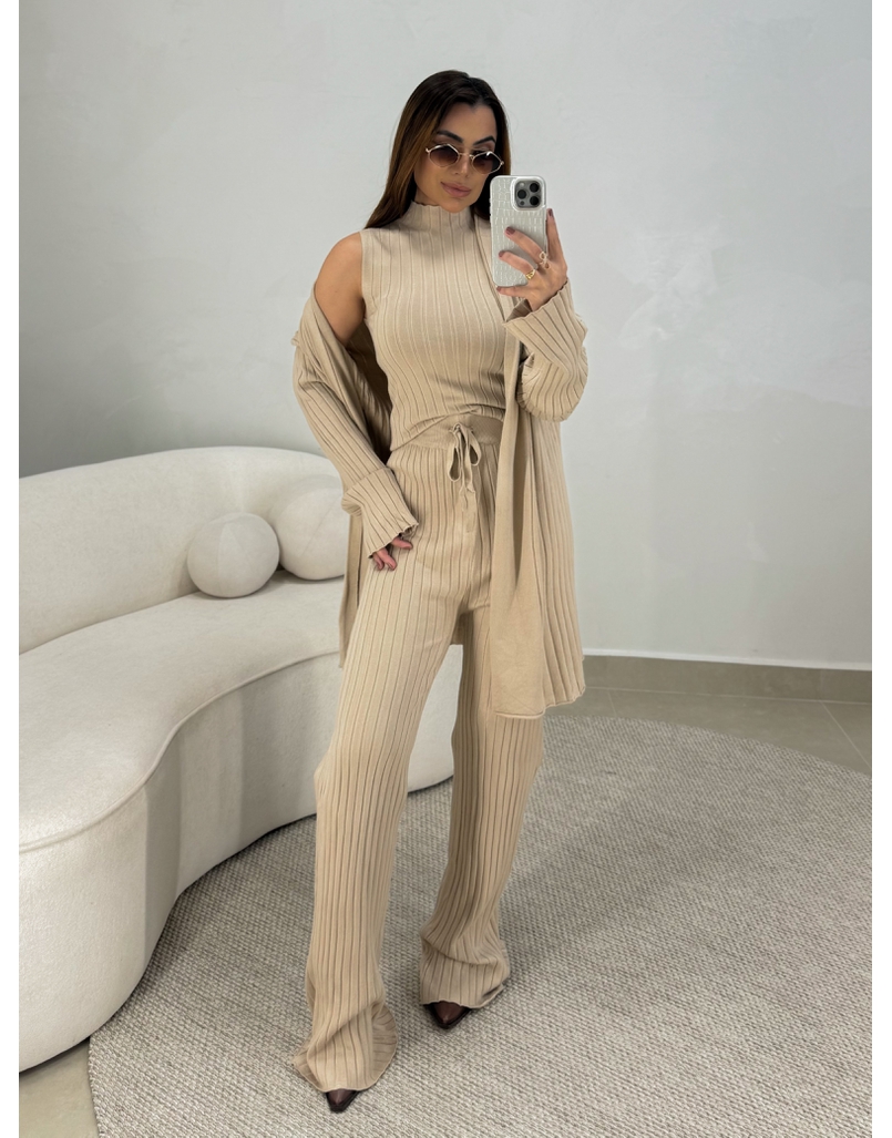 Conjunto 3 peças Gisele Cappuccino