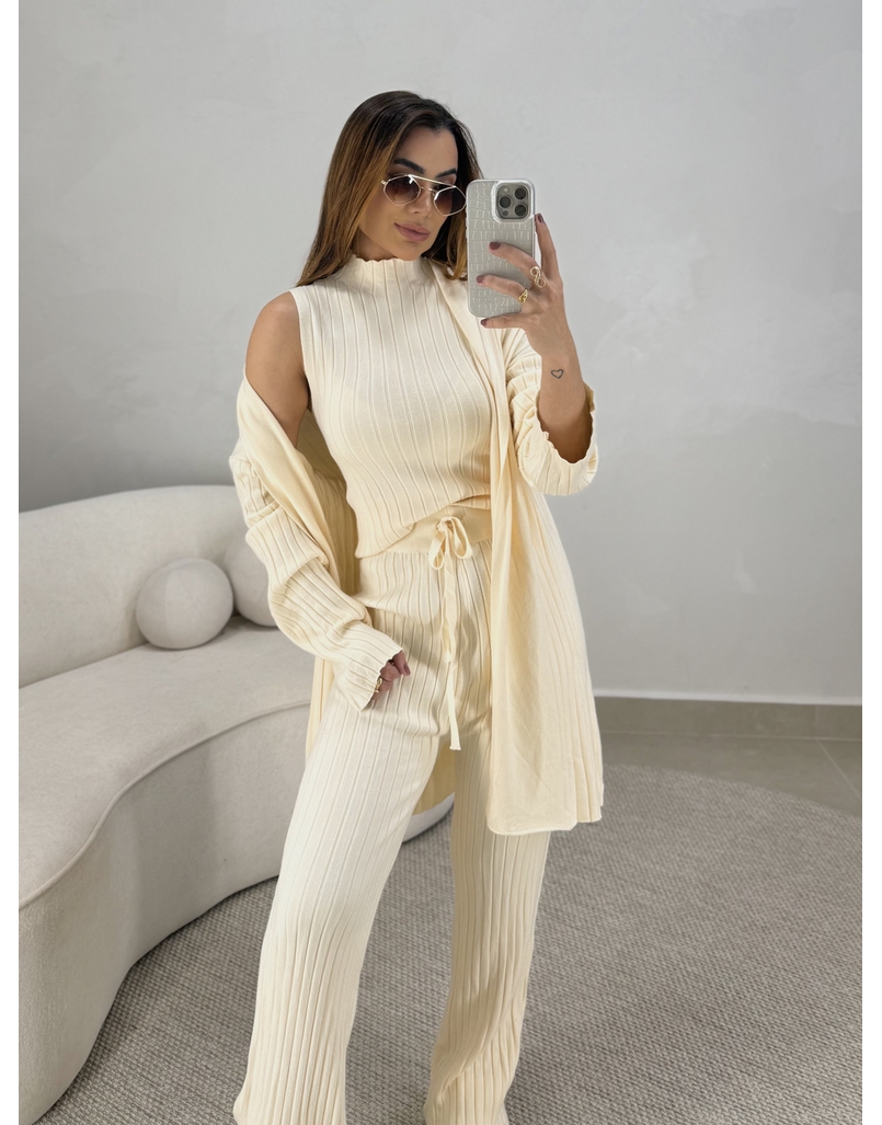 Conjunto 3 peças Gisele Creme