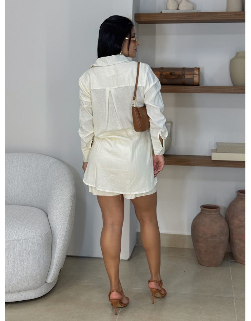 Conjunto Camisa Linho Off