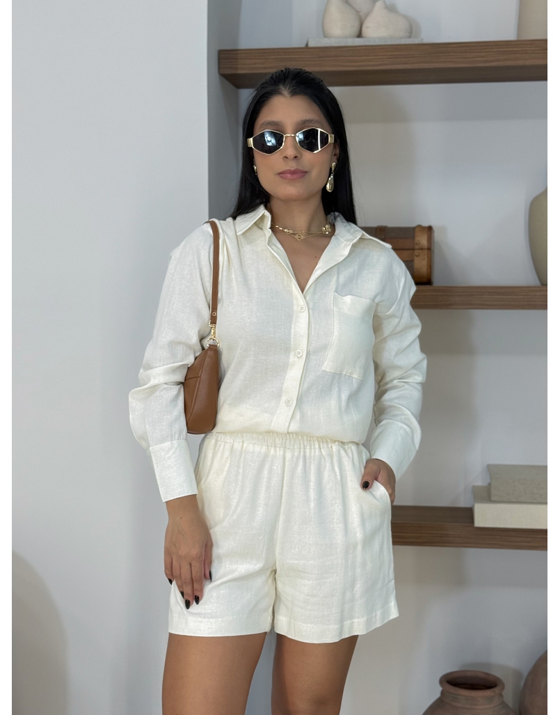 Conjunto Camisa Linho Off