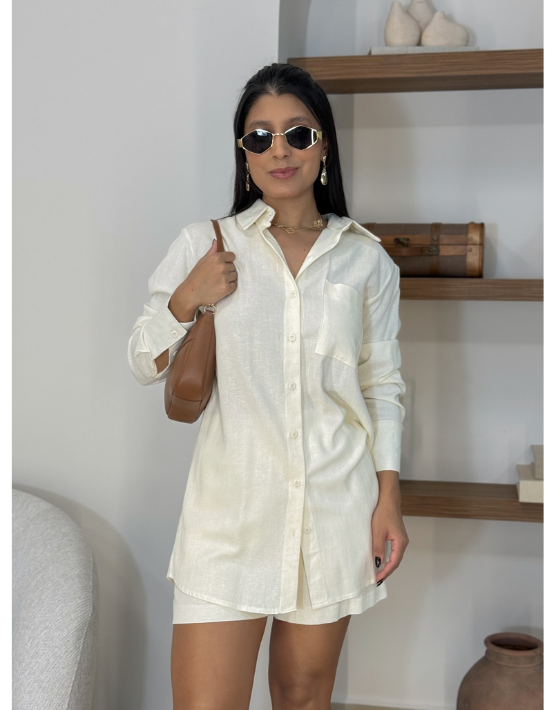 Conjunto Camisa Linho Off
