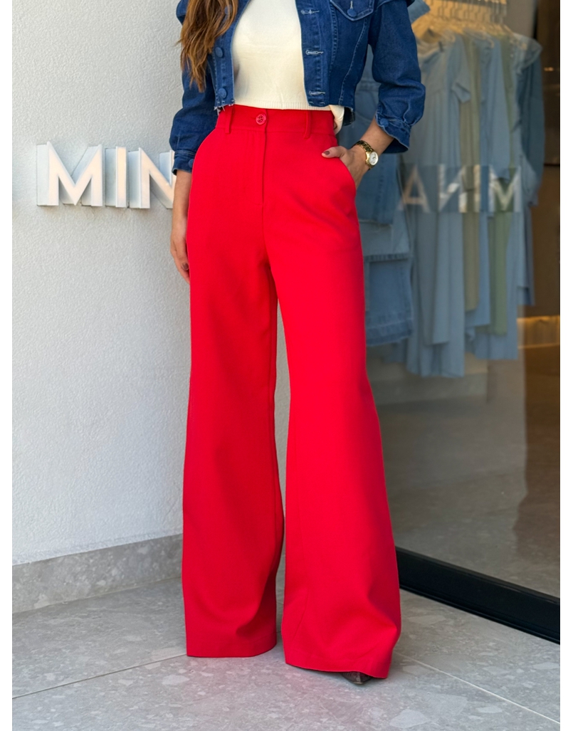 Calça Alfaiataria Maria Vermelha 