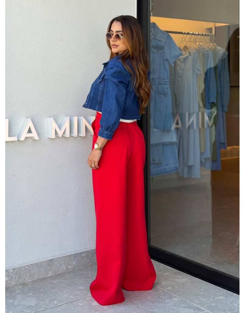 Calça Alfaiataria Maria Vermelha 