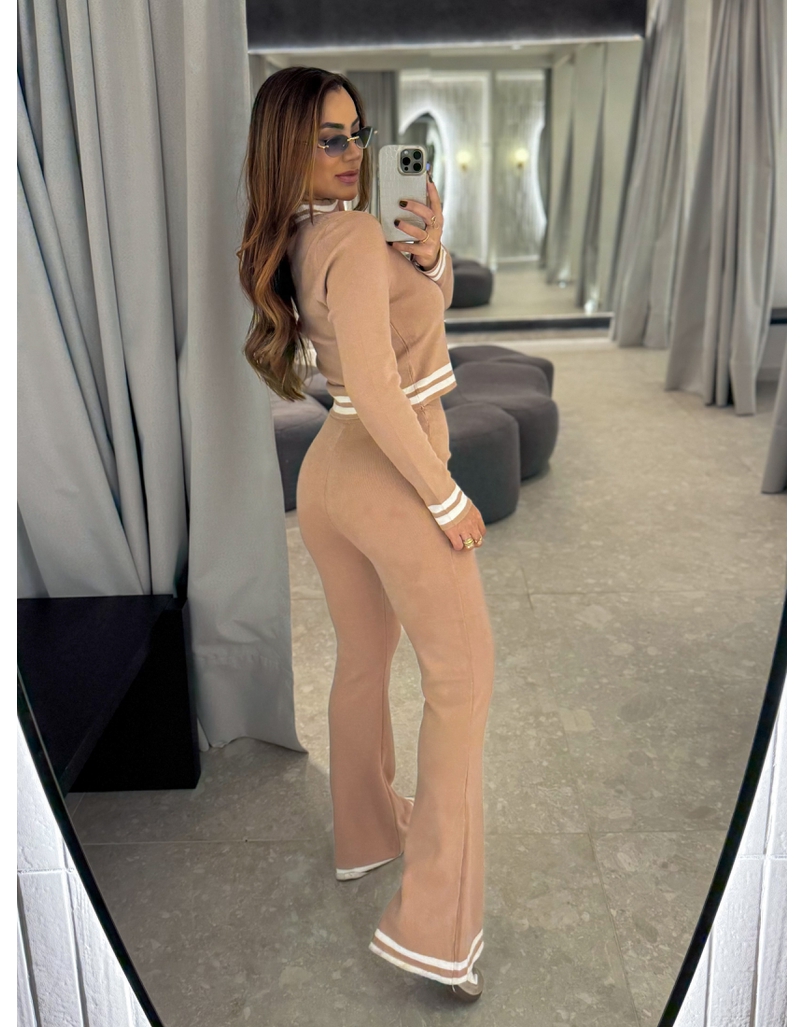 Conjunto Tricot Listra Inês Cappuccino