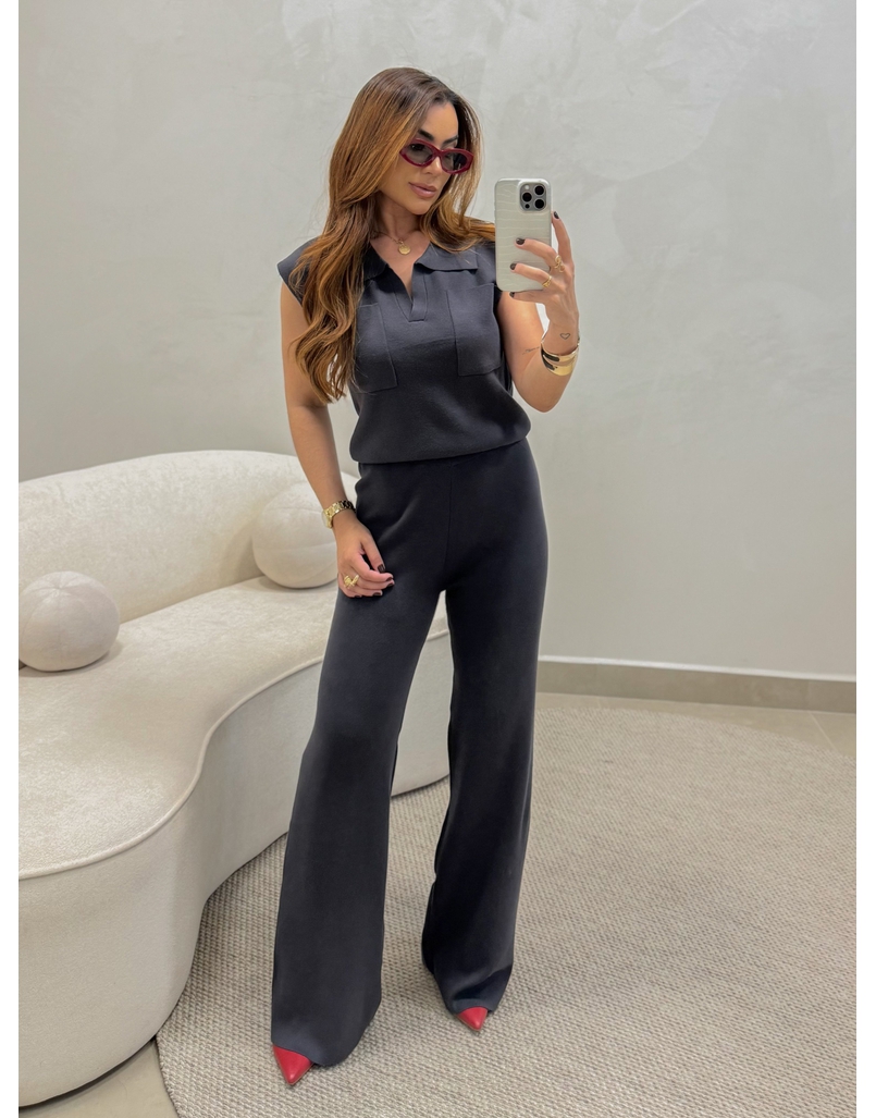 Conjunto Tricot Kira Chumbo