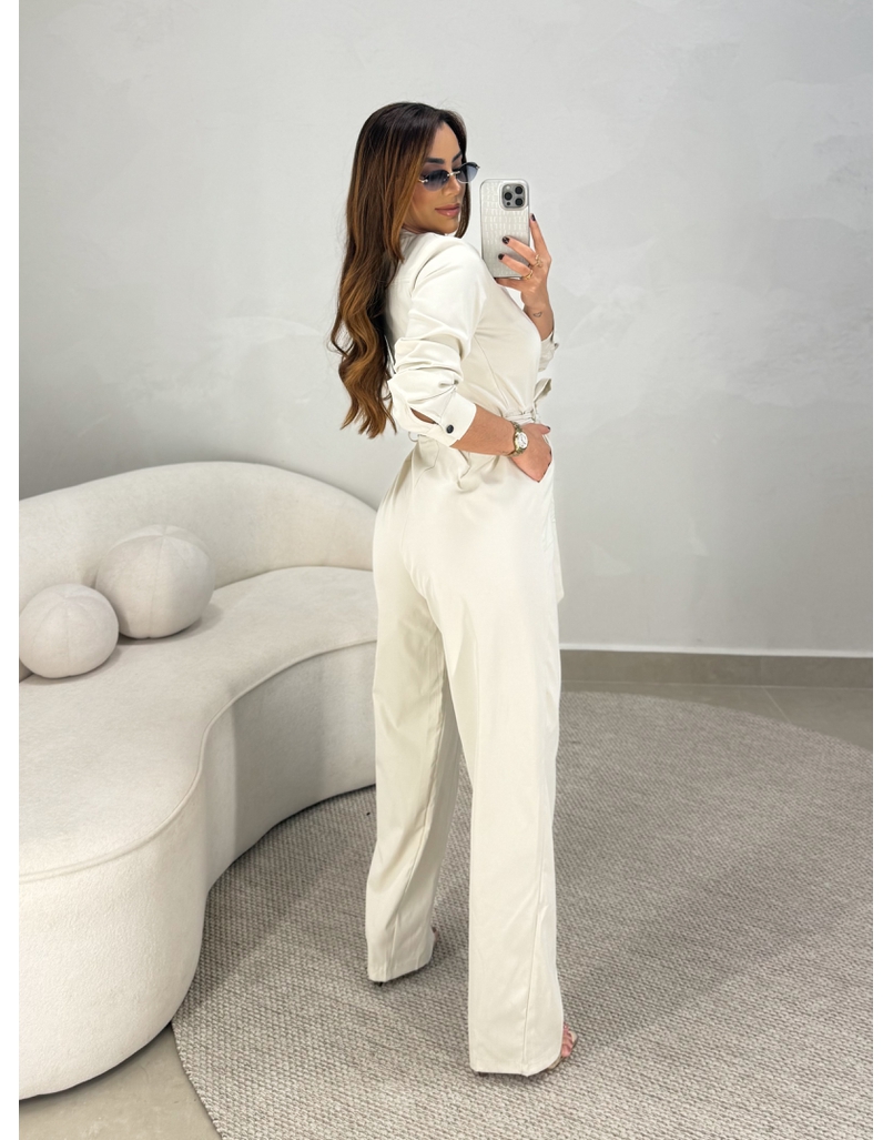 Macacão Manga Longa Aspen Areia