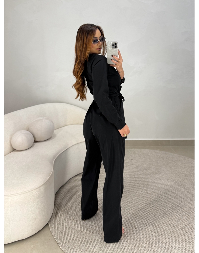 Macacão Manga Longa Aspen Preto