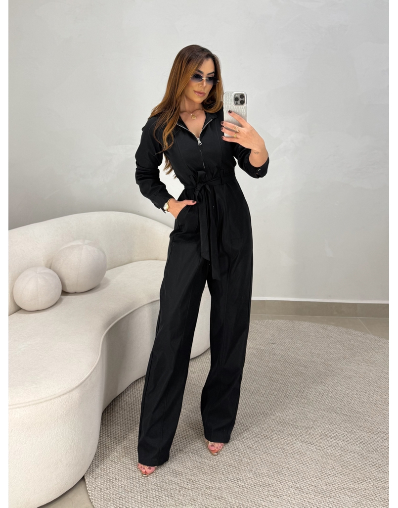 Macacão Manga Longa Aspen Preto