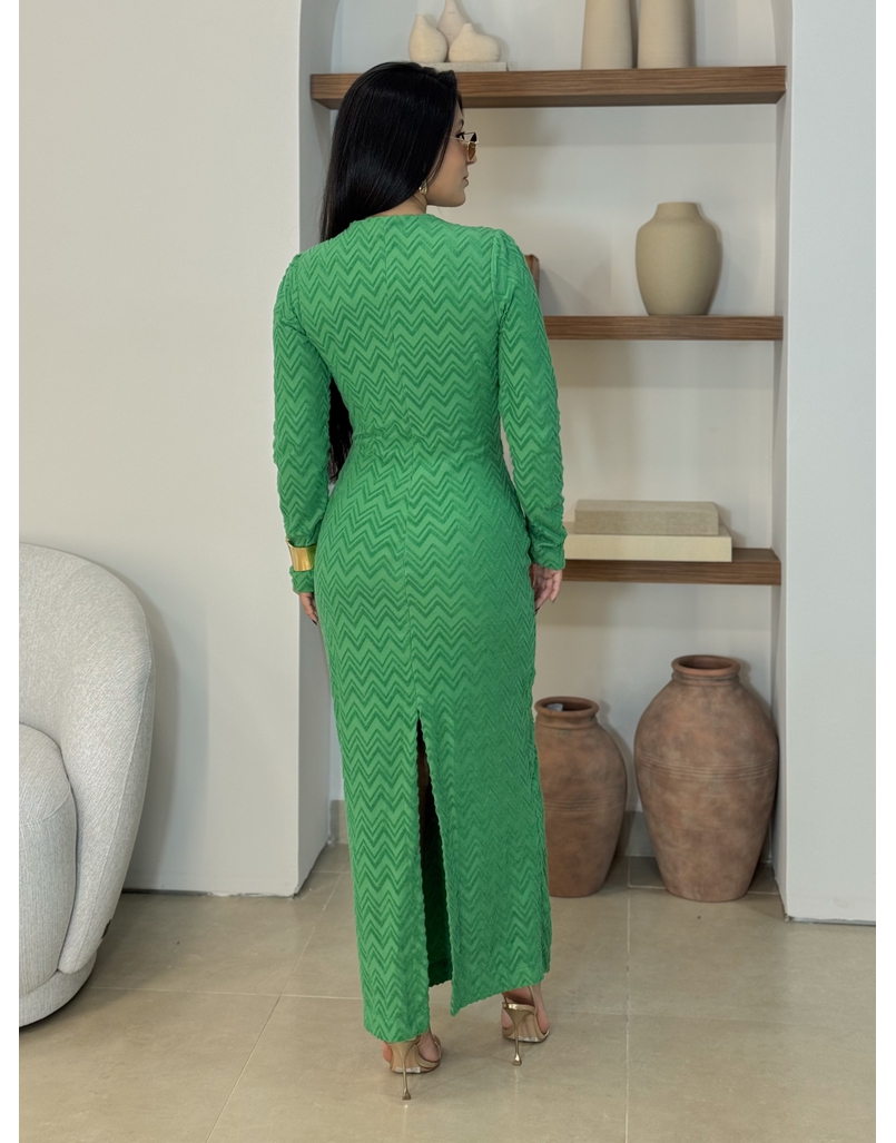 Vestido Manga Longa Amélia Verde