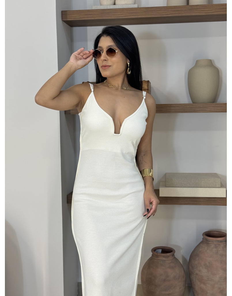 Vestido Canelado Margot Off