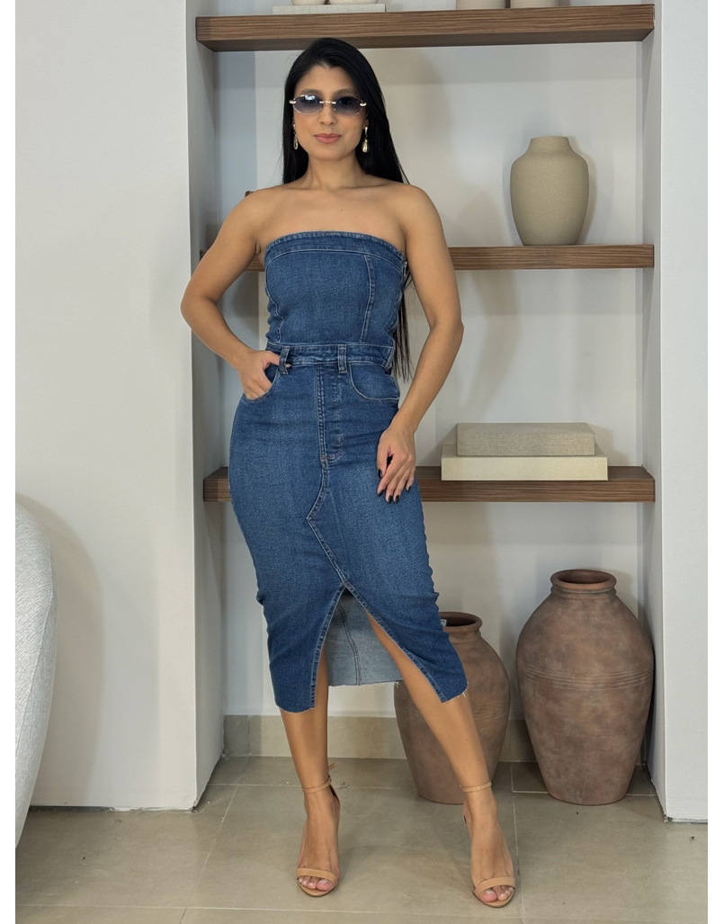 Vestido Midi Jeans 