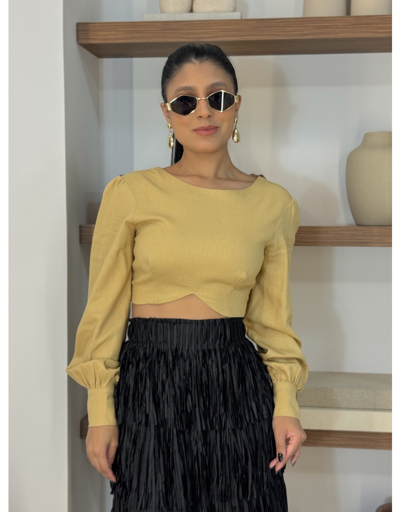 Blusa Linho Lulu Cáqui