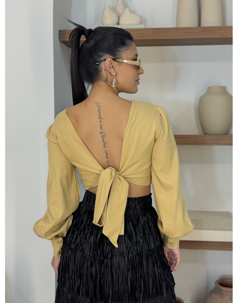 Blusa Linho Lulu Cáqui