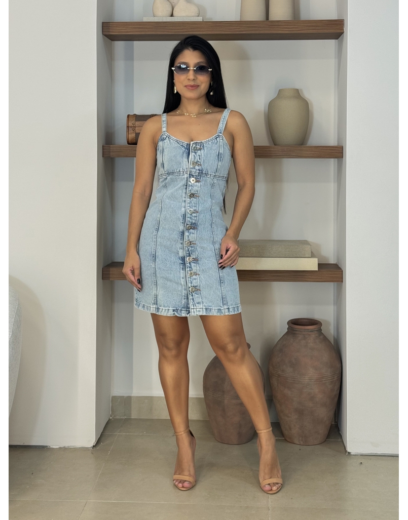Vestido Jeans Botões