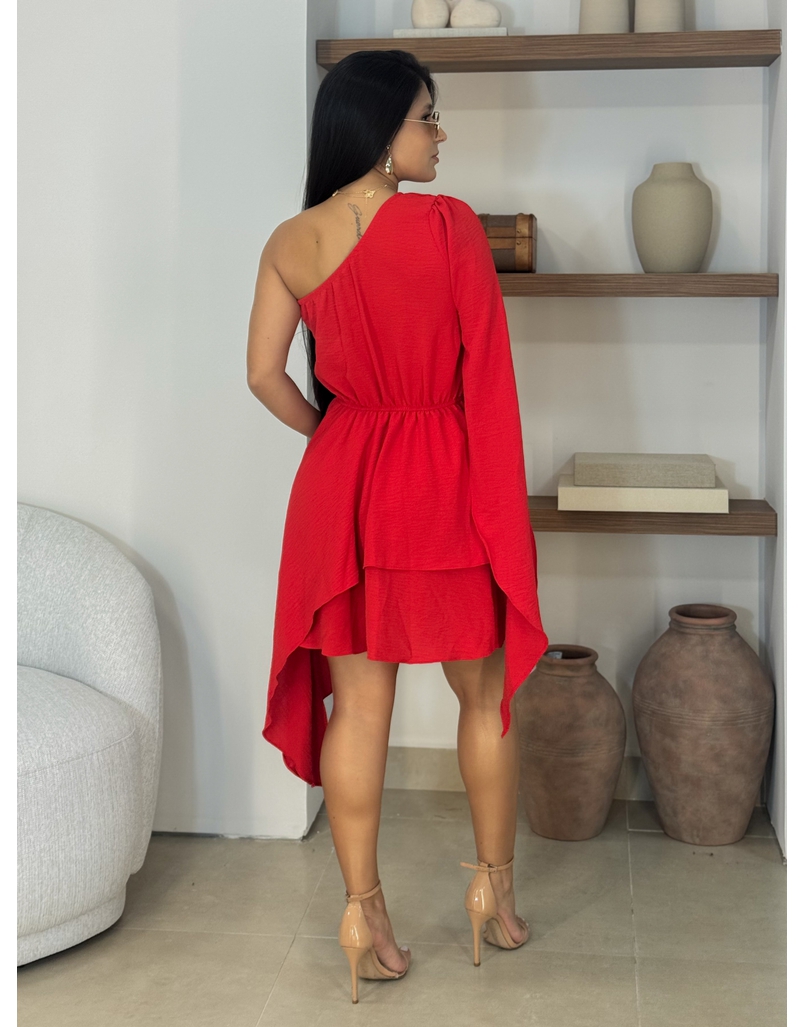 Vestido Nula Manga Becca Vermelho