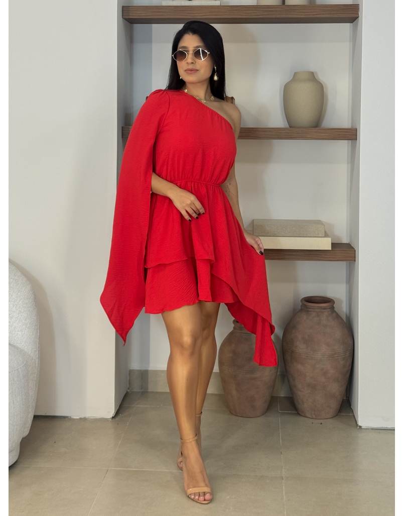 Vestido Nula Manga Becca Vermelho