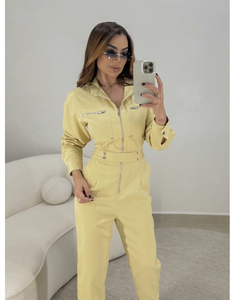 Macacão Manga Longa Bariloche Manteiga