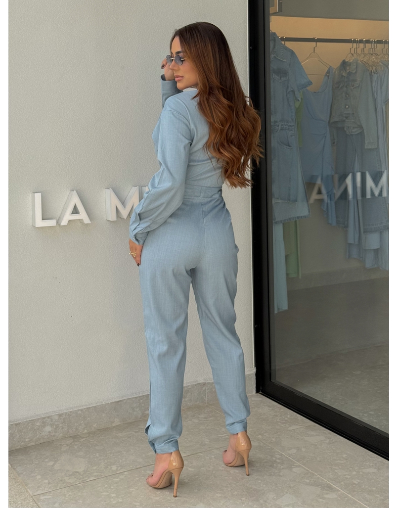 Macacão Manga Longa Bariloche Azul