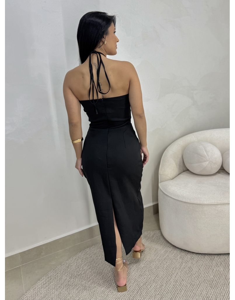 Vestido Midi Rússia Preto